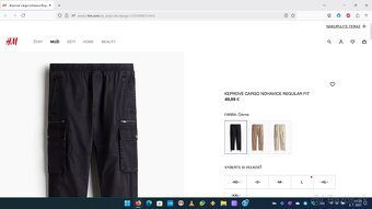 Keprové cargo nohavice HM (Kapsáče) - 4