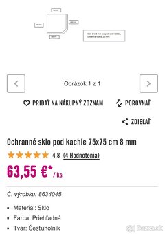 Kachle piecka + sklo pod kachle - 4