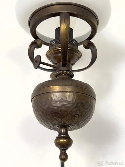 Starožitna Nastena mosadzna lampa - 4