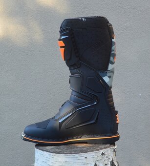 Predám mx sx čižmy SHOT camo sivé oranžové - 4