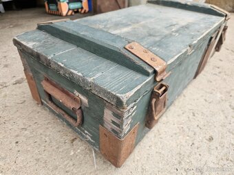 Vojenska drevena krabica bedňa 1. - 4