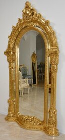 Zámecké řezbované zrcadlo - krásně zdobené - 245cm - 4