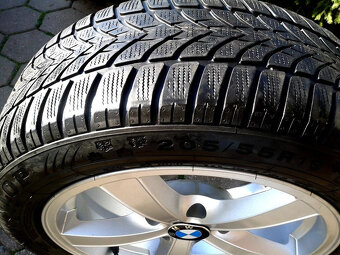 alu R16 5x120, zimné pneu 205/60, BMW Rada 3 - 4