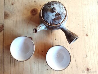 PREDAM KRASNU CESKU KERAMIKU – KYUSU, SET CAJNIK + SALKY - 4