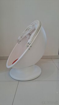 Otočné kreslo IKEA,biela/červená - 4