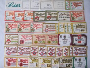 pivní pivné etikety pivovar Martin 190ks 1948-2003 - 4