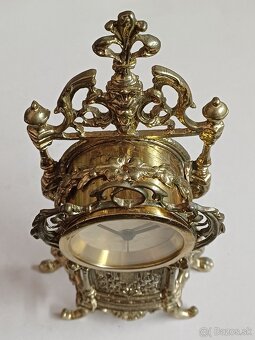 Staršie stolove - krbove mechanicke hodiny & budik - 4