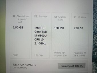 predám Lenovo Thinkpad T460,Intel core i5 ,8gb ram ,ssd - 4