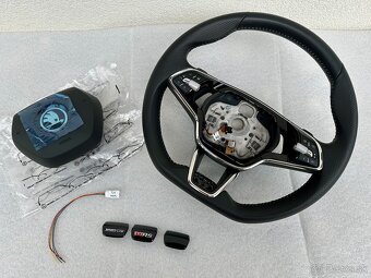 Volant zkoseny DSG VRS airbag skoda octavia IV vyhrievany - 4
