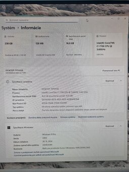 HP 800 G3 - i7 7700, 16GB RAM, 256GB SSD, W11 - 4