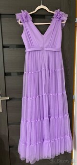 Fialové spoločenské šaty 36/S - 4