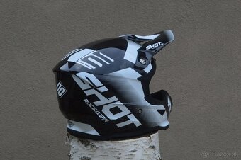 Prilba helma čierno biela mx shot - 4