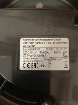 kuchynsky robot Bosch MUM 48A1 600W - 4
