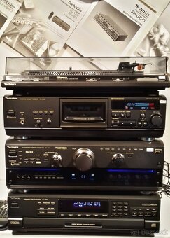 Zostava TECHNICS gramofon, tape deck, receiver, 5x CD = X03 - 4