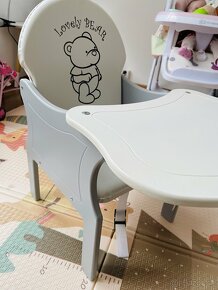 Detská drevená jedálenska stolička 2v1 - 4
