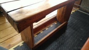 Masívny dubový stolík ťažký a vyschnutý cez 30 ročný - 4