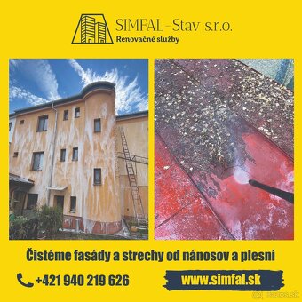 Renovačné Služby: Čistenie, Maľovanie Fasád a Striech - 4