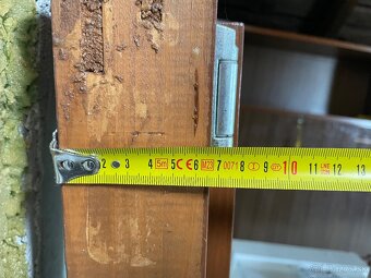 Drevené balkónové dvere hnedá farba nepouzite pravé - 4