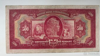 Bankovky Slovenský štát 500Kč 1929/39 Pretlač - 4