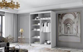 Čierna skriňa so zlatými doplnkami ) - 120x200x58 - 4