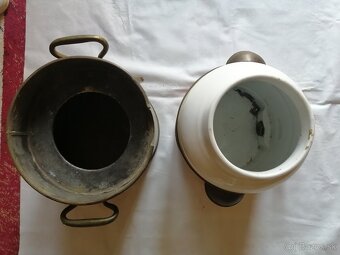 stary porcelanovo medeny samovar - 4