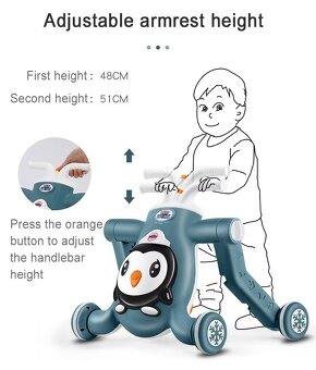 Detské multifunkčné chodítko 3v1 s hudbou - 4