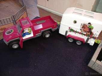 Schleich kone, zvierata, ohrady, boxy, auto, prives - 4
