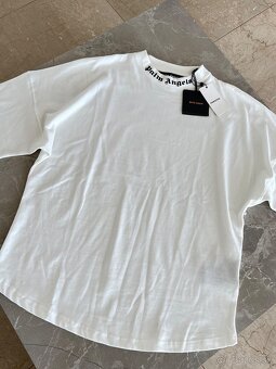 Palm Angels biele pánske tričko oversized - 4