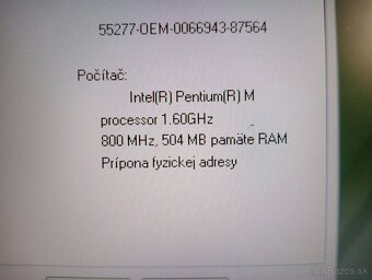 predám ACER TRAVELMATE 4061WLMI , WINDOWS XP - 4