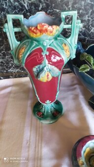 Porcelánová secesná misa, váza - 4