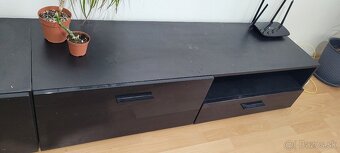 Obyvacia stena, cierna s LED podsvietenim - 4