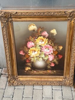 Luxusne malovane obrazy na platne kytice kvety - 4