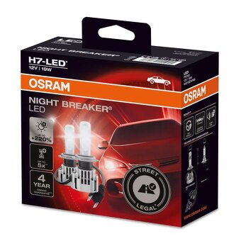 Osram H7 LED NIGHT BREAKER LED SMART +330% 6000K 2ks - 4