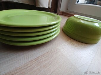 Zelene porcelanove taniere + misky 600ml, nové - 4