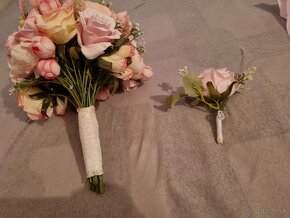 Svadobna kytica s pierkom pre ženícha - 4