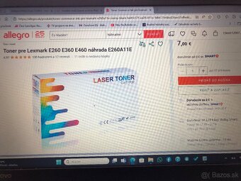 Predám ihneď funkčnú laserovú tlačiareň Lexmark za 80 eur - 4