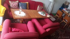 skrinky, stolík a rozťahovací gauč s kreslami - 4