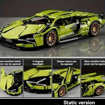 Stavebnica modelu športového auta - 35,5 cm - 4