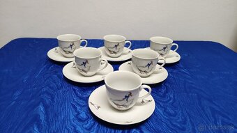 Čajová, kávová súprava, šálky, retro dizajn húsky - 4