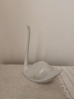 Royal dux labuť Brusel porcelánová soška - 4