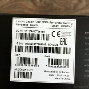 Nová LENOVO Legion K500 RGB klávesnica - 4
