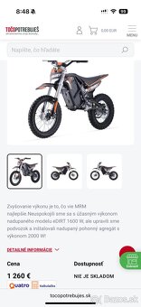 Detská akumulátorová cross motorka 2000W - 4