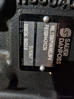 Predám Axiálne Piestové Čerpadlo Sauer Danfoss 90L130 - 4