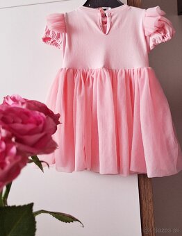 Nádherné dievčenské šatočky na 1 rok baby pink - 4