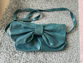Zelená Talianská kožená spoločenská kabelka - 4