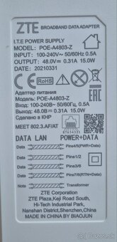 PoE adaptér ZTE POE-A4803-Z 48V / 0,31A (15W) - 4