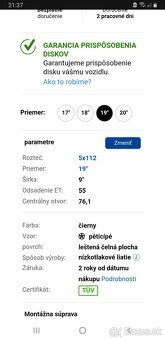 Predám alu disku 19zoll tip.top stav - 4
