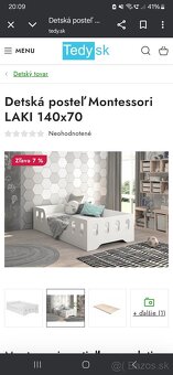 Detska postel laki montesori 140 x 70 - 4
