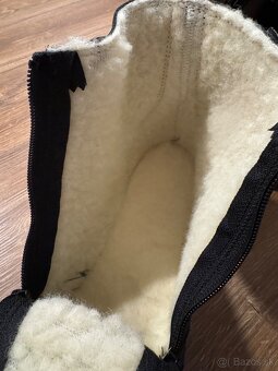 Vlnka pánske ako nové zimné kožené topánky s vnútrom z vlny - 4