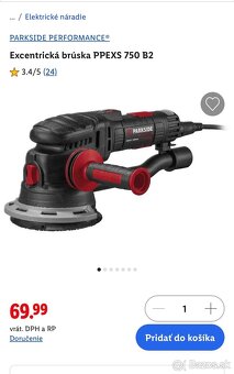 Excentrická bruska Parkside Performace Nová - 4